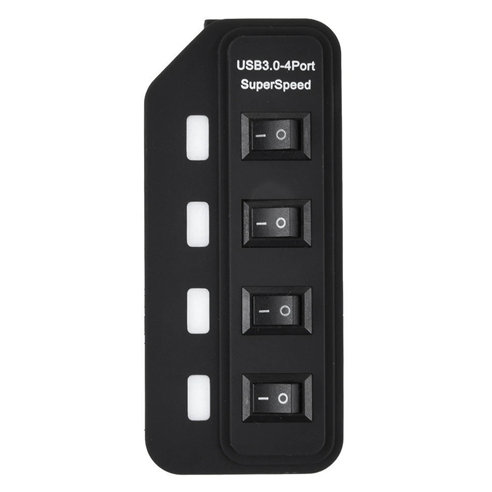 USB 3 0 концентратор 4 Порты и разъёмы супер Скорость приведенный в действие usb хаб