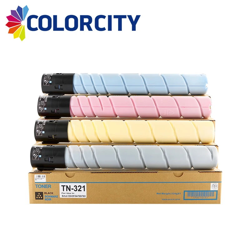 4 вида цветов совместимый тонер картридж TN321 TN 321 для KONICA MINOLTA BIZHUB C224 C284 C364 C224e C284e C364e