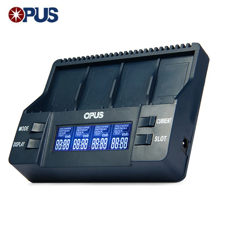 Opus BT C900 9V LCD интеллектуальное зарядное устройство 4 слота Li Ion NiMh батареи для Ni Cd и mh