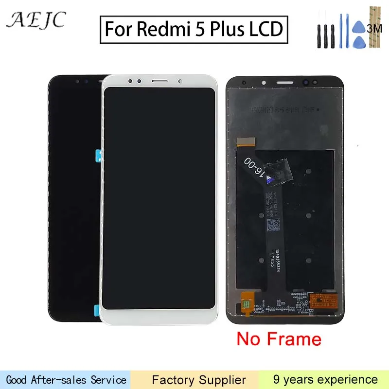 Для Xiaomi Redmi 5 Plus ЖК-дисплей дигитайзер сенсорный экран сборка запасные части 99