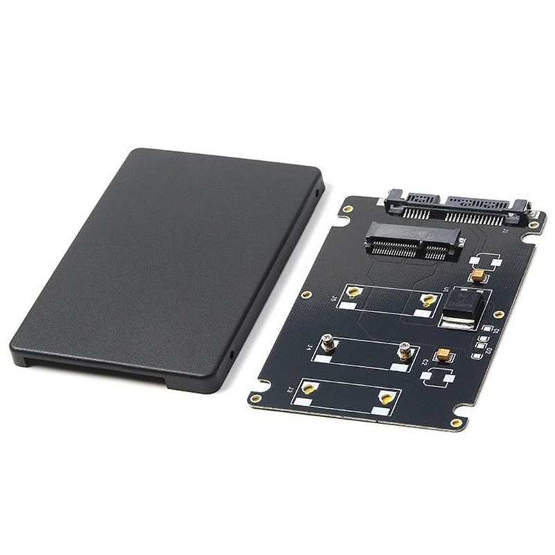 Mini Pcie mSATA SSD до 2 5 дюймов SATA3 адаптер карты с корпусом толщина 7 мм черный|Адаптеры