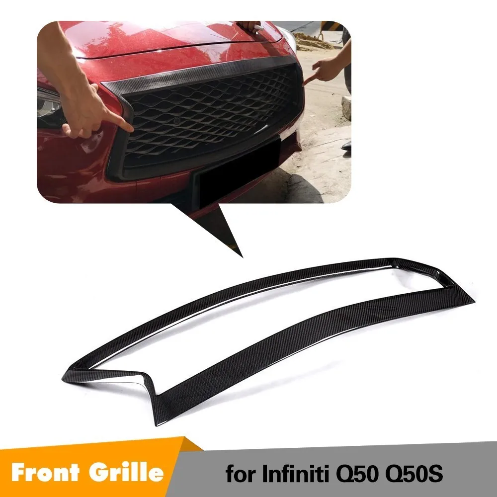 Подходит для Infiniti Q50 Q50S 2018 2019 фабричное литье настоящее углеродное волокно