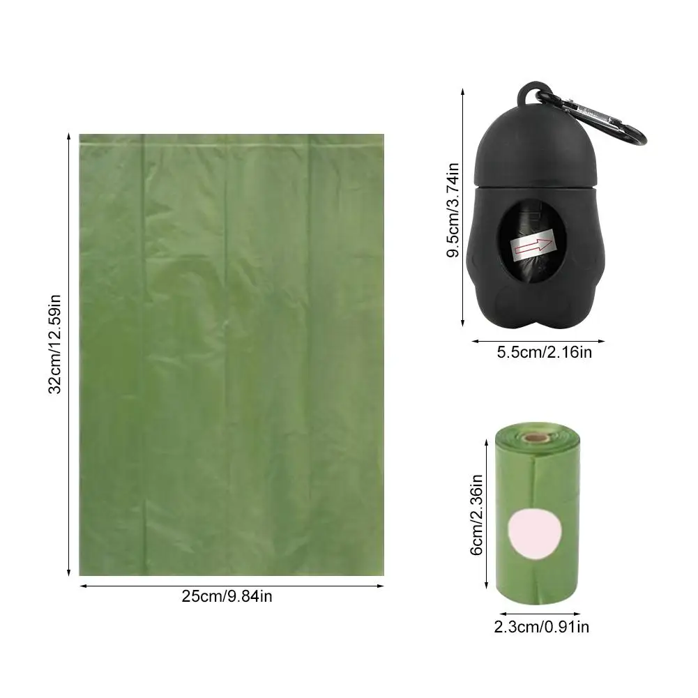 1000 шт. практичные черные мешки для мусора и дозаторы с зажимами на ремне набор