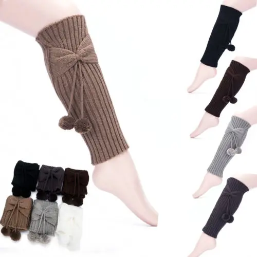 Женские зимние шерстяные теплые вязаные Гольфы выше колена чулки