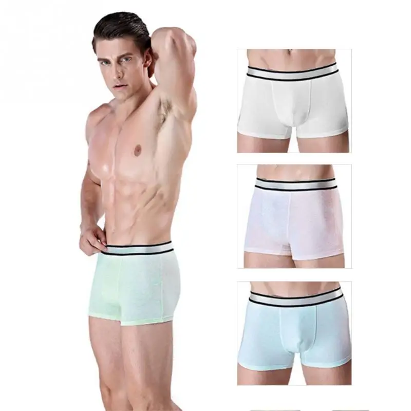 Мягкое 4 шт./компл. мужское сексуальное крутое дышащее нижнее белье шорты