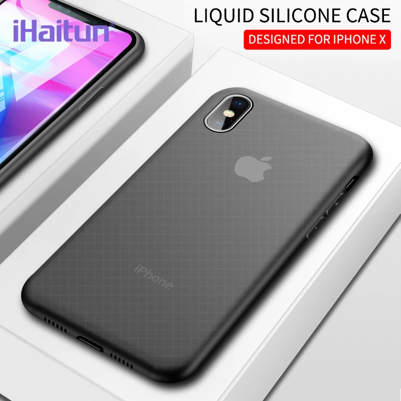 iHaitun Luxury Silicone Case For iPhone XS MAX XR Cases Ultra Thin Transparent Back Cover X 10 Soft Slim | Мобильные телефоны и