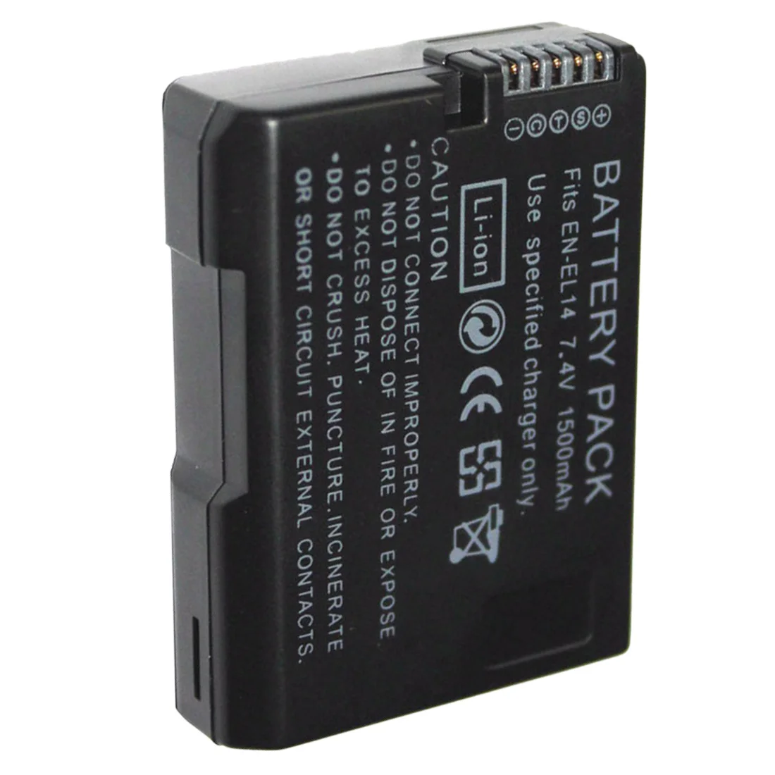 

1500mAh 7.4V EN-EL14 Batteries ENEL14 EN EL14 Camera Battery Pack For Nikon D5200 D3100 D3200 D5100 P7000 P7100 MH-24