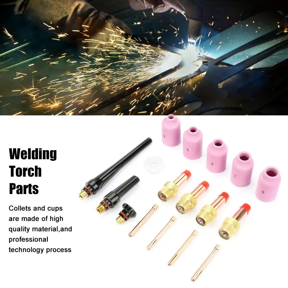 17pcs/set WP 17 18 26 Series TIG Welding Torch Consumables Accessories Torches New | Инструменты
