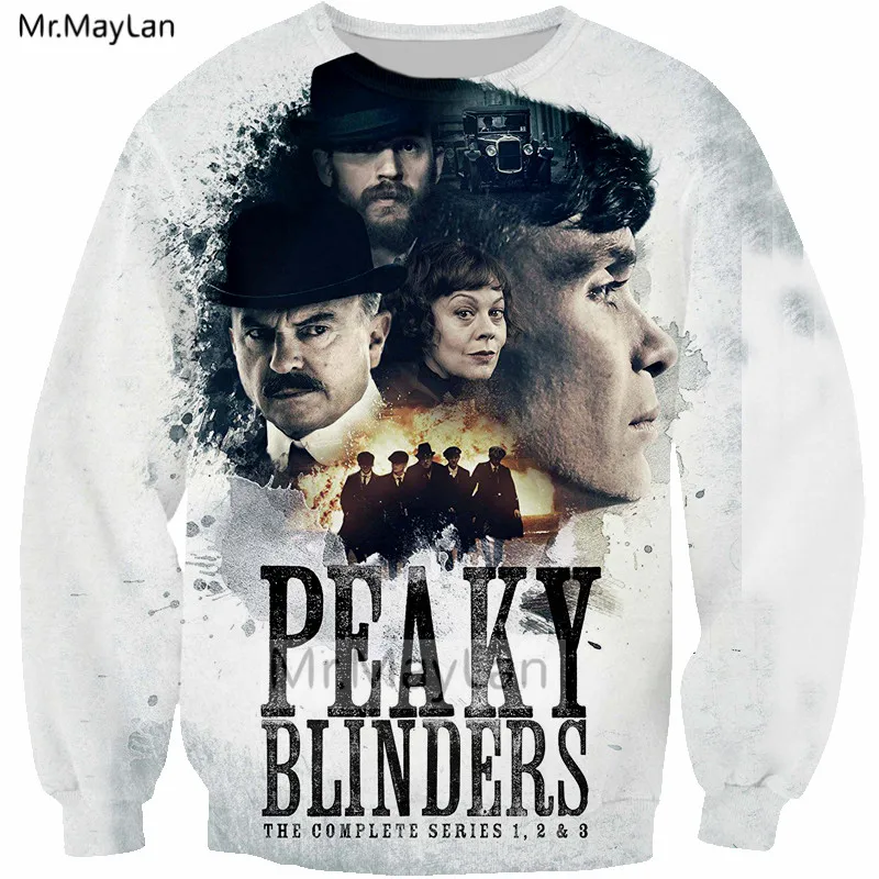 

TV Peaky Blinders Tommy 3D Print Punk Sweatshirts 2019 Spring Men/women Loose Streetwear Crewneck Hoodies Boy Green Coat Clothes