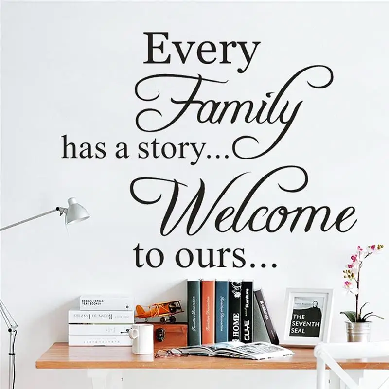 

Every Family Has A Story Wall Sticker Creative Letter Removable Decorative Wall Decal Wall Art Sticker