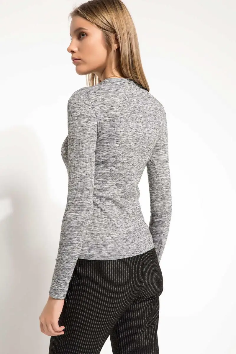 Дефакто женский воротник detayli Bluz I5454AZ. 18SP. GR333| |
