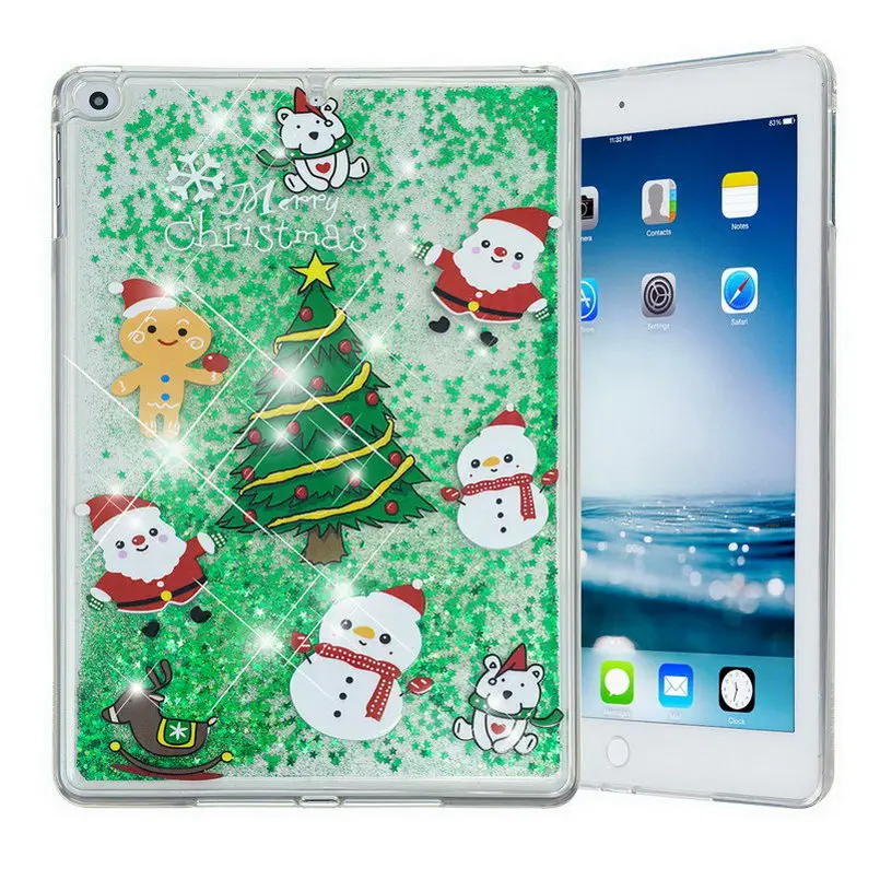 Чехол зыбучий песок для iPad Air 2 ТПУ и ПК глянцевый тиснение динамическая жидкость