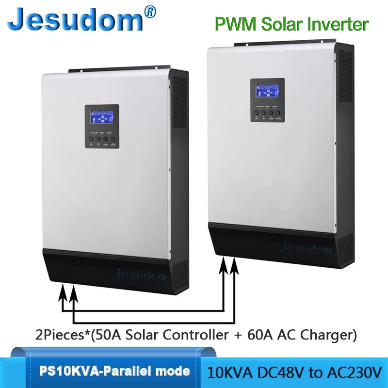 PWM солнечный инвертор 10 ква/8 кВт встроенный 2 * 48V50A ШИМ контроллер солнечной