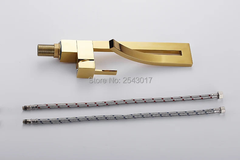 GIZERO уникальный дизайн для ванной комнаты золотой кран смеситель раковины с одной