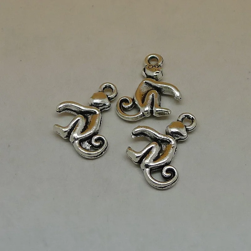 

GOINHOT 100pcs/lot animal monkey charms 18x14mm alloy charms pendant fit jewelry making wholesale DIY free shipping