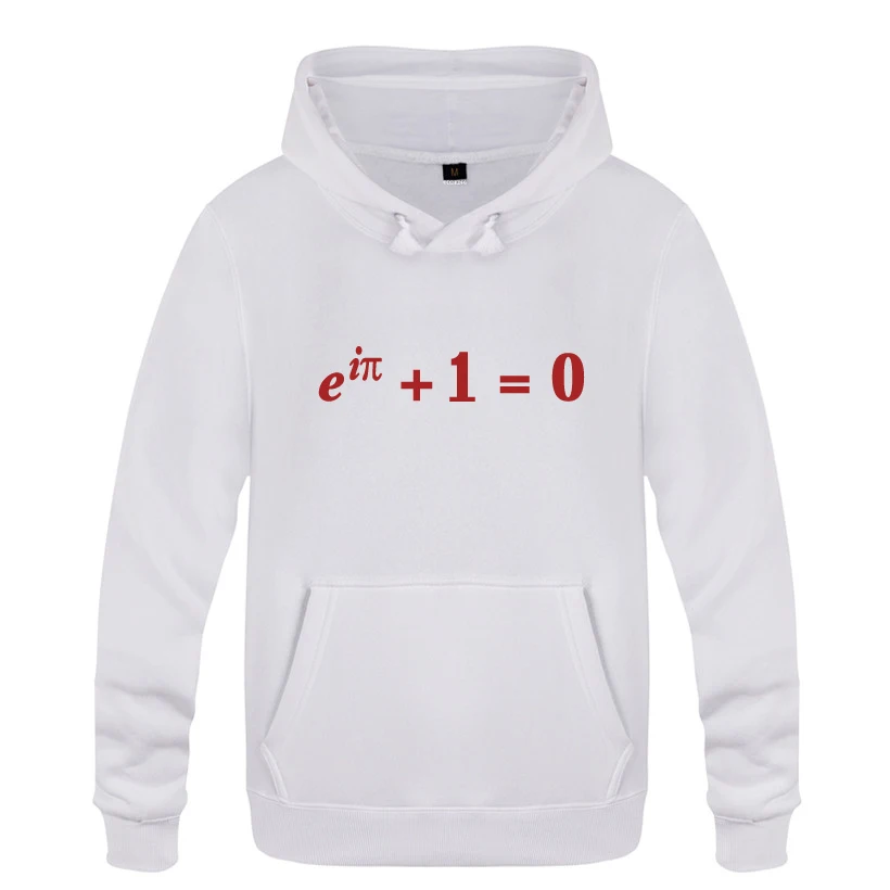 Euler Equation Identity Nerd Geek Science Funny Sweatshirts Men 2018 Mens Hooded Fleece Pullover Hoodies | Мужская одежда