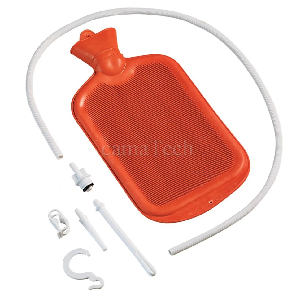 camaTech 2000ML/2L Reusable Enema Bag Kit For Colon Cleansing Large Hot Water Bottle Anal Douche Cleaner With 2 Quart Sex Toys