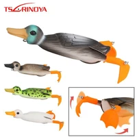 tsurinoya ly22 duck whopper plopper frog top water fishing lure 18 5g 10cm 3d eyes simulation floating soft bait bass snakehead