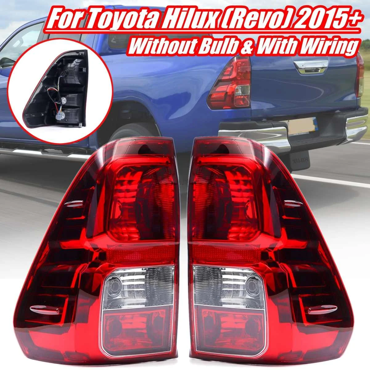 Для пикапа Toyota Hilux Revo 2015 2016 2017 2018 1 пара задний светильник с ремнем фонарь левой и