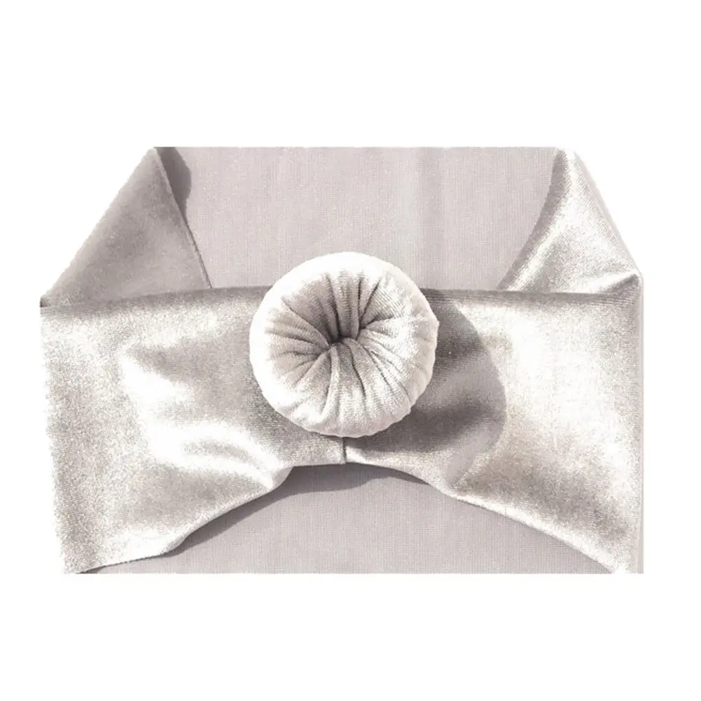 

Children Girl Ultra Wide Hair Band Smooth Round Ball Solid Color Hair Rope Clasp Accessories