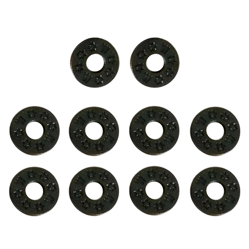 Tooyful 10 Pieces Rubber Guitar Strap Block Safety Lock Washer for Parts Accessories Assorted Color | Спорт и развлечения