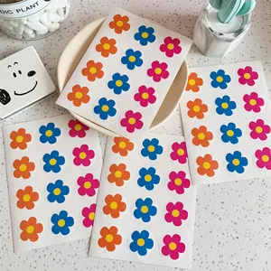SIXONE 2 шт. красочные наклейки в виде цветов s милая девушка карточка уплотнение украшение в корейском справочнике канцелярская этикетка декоративные наклейки