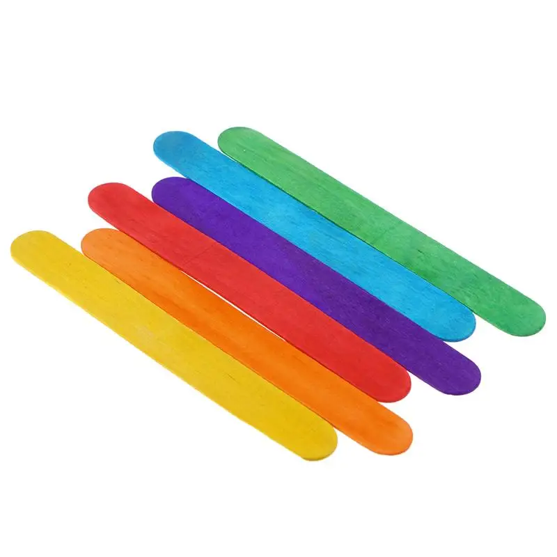 100 шт цветные деревянные искусные палочки для производства фруктового дерева