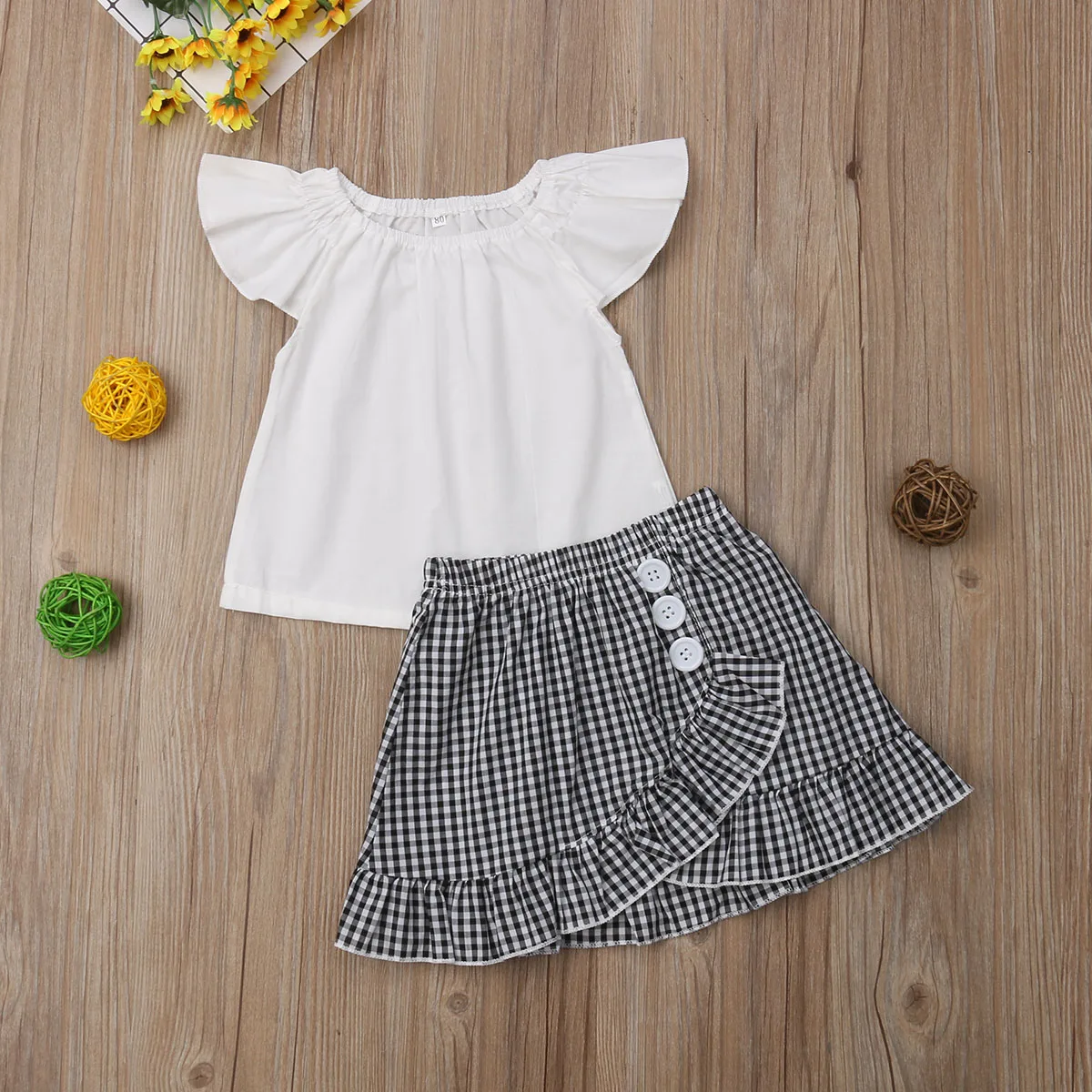 2018 новые милые летние футболки для младенцев детская одежда маленьких девочек 2