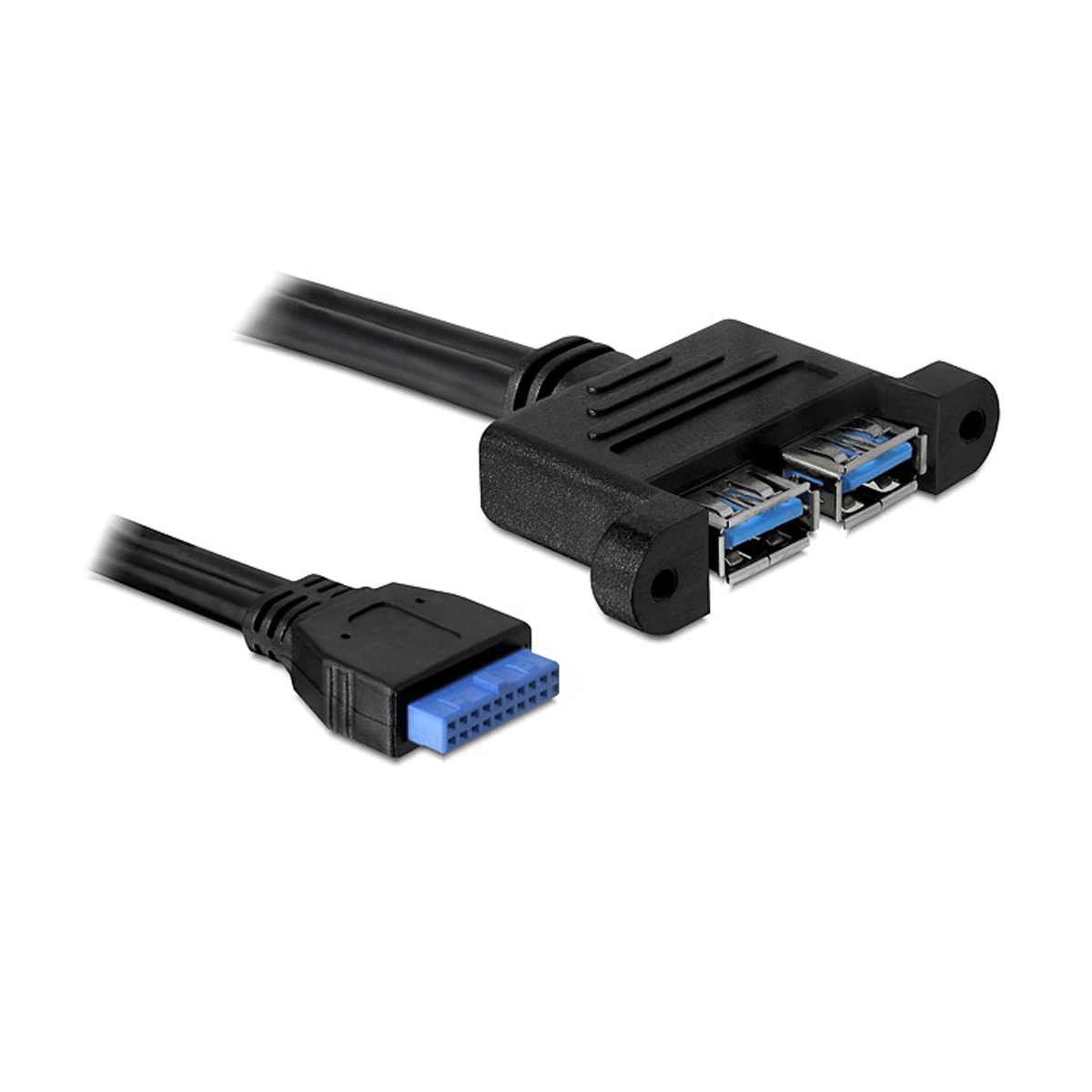CY двойной порт USB 3 0 Женский Винт крепление к материнской плате 20pin кабель