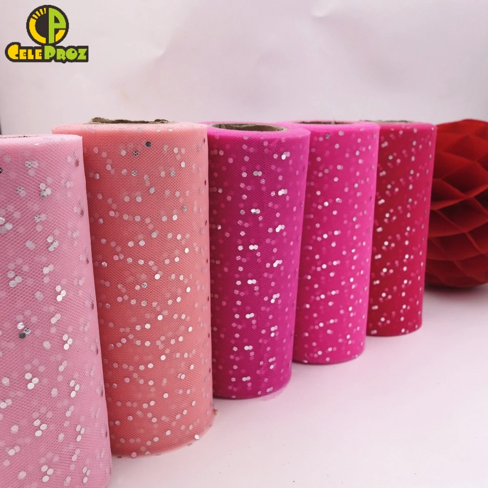 Блестящий Фототюль диаметром 15 см 25 ярдов|tulle roll 15cm|tulle rollsbirthday decoration |