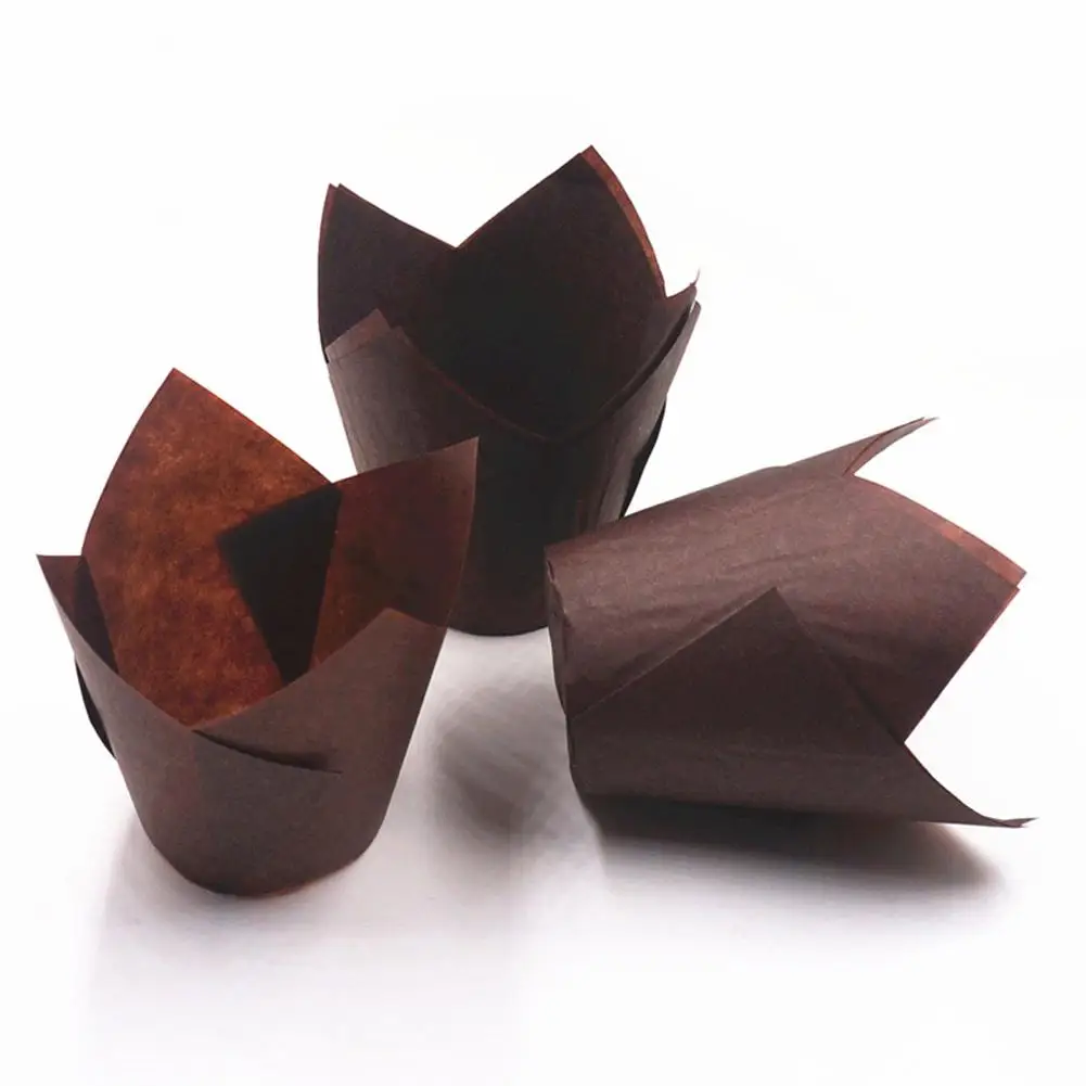 50PCS Anti-Oil Flame Shape Baking Cups Cupcake Wrapper Paper Muffin Cup Molds Kitchen Home Bakeware Decorating Tool | Дом и сад