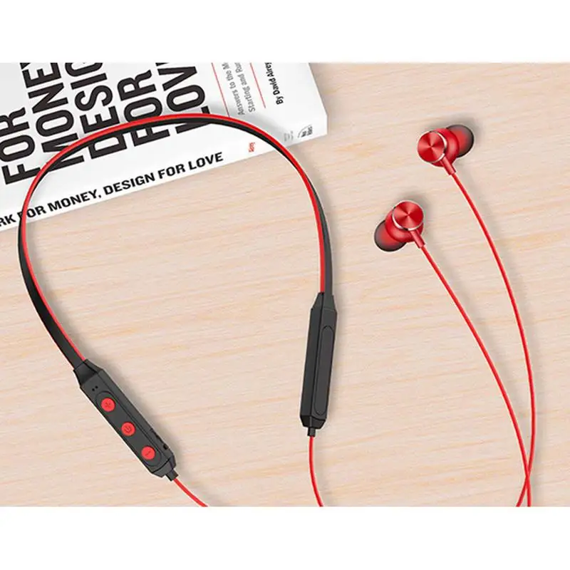 Беспроводная bluetooth гарнитура Спортивная задняя Голосовое управление ожерелье