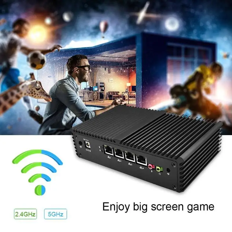 Mini PC 4 LAN Ports Router I3 I7 I5-4200U 1.6Ghz Dual Core Firewall US Plug | Компьютеры и офис