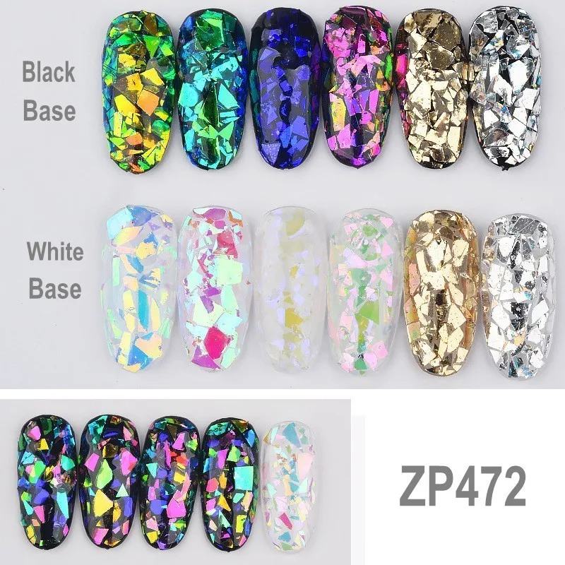 Blueness Powder 6 Box/Set Mix Alloy Nail Art Glitter Colorful Nails Decorations Charms Designs Sequins Accessories | Красота и