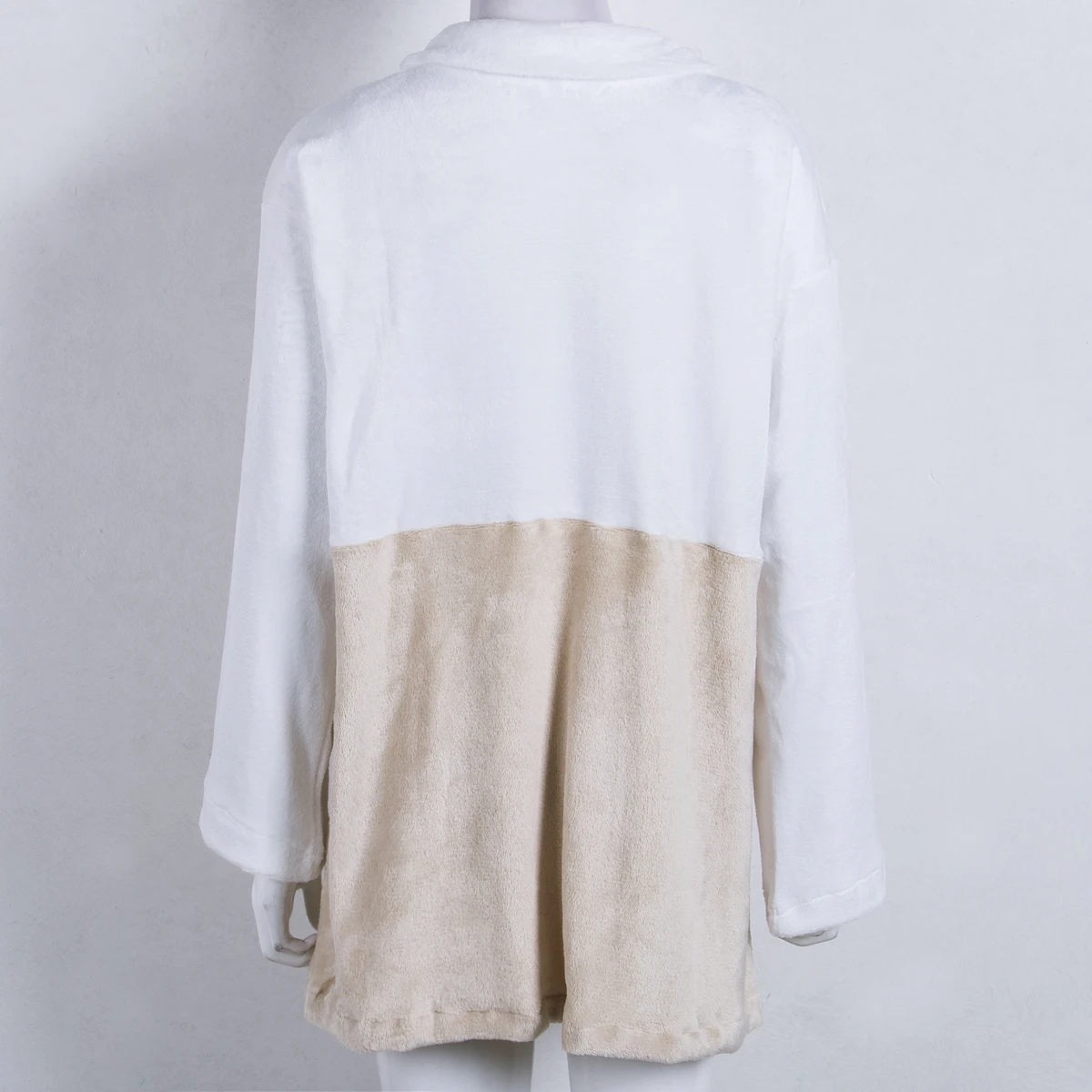 

New Fashion US Women Long Sleeve Knitted Fluffy Cardigan Sweater Pocket Outwear Long Jacket