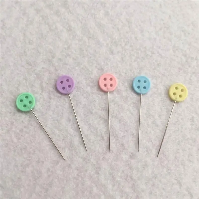 100 шт кнопки головы прямые булавки плоские головки для Швейное Ремесло сделай сам