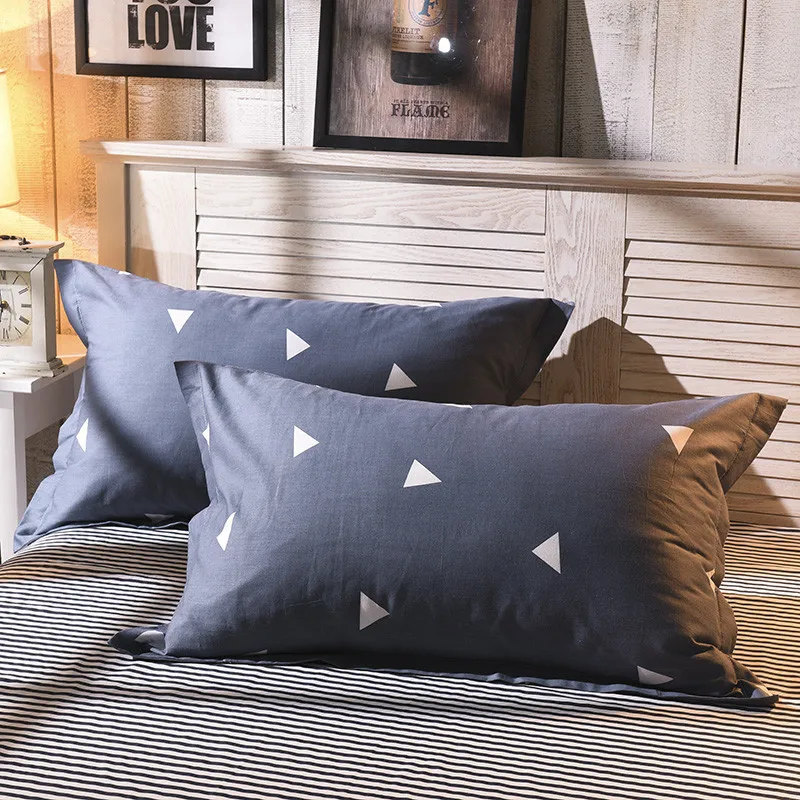 

1 Piece Colorful Triangle Print Pillow Case 100% Polyester Geometric Pillowcase Children Adults Bedroom Use 48cm*74cm 55