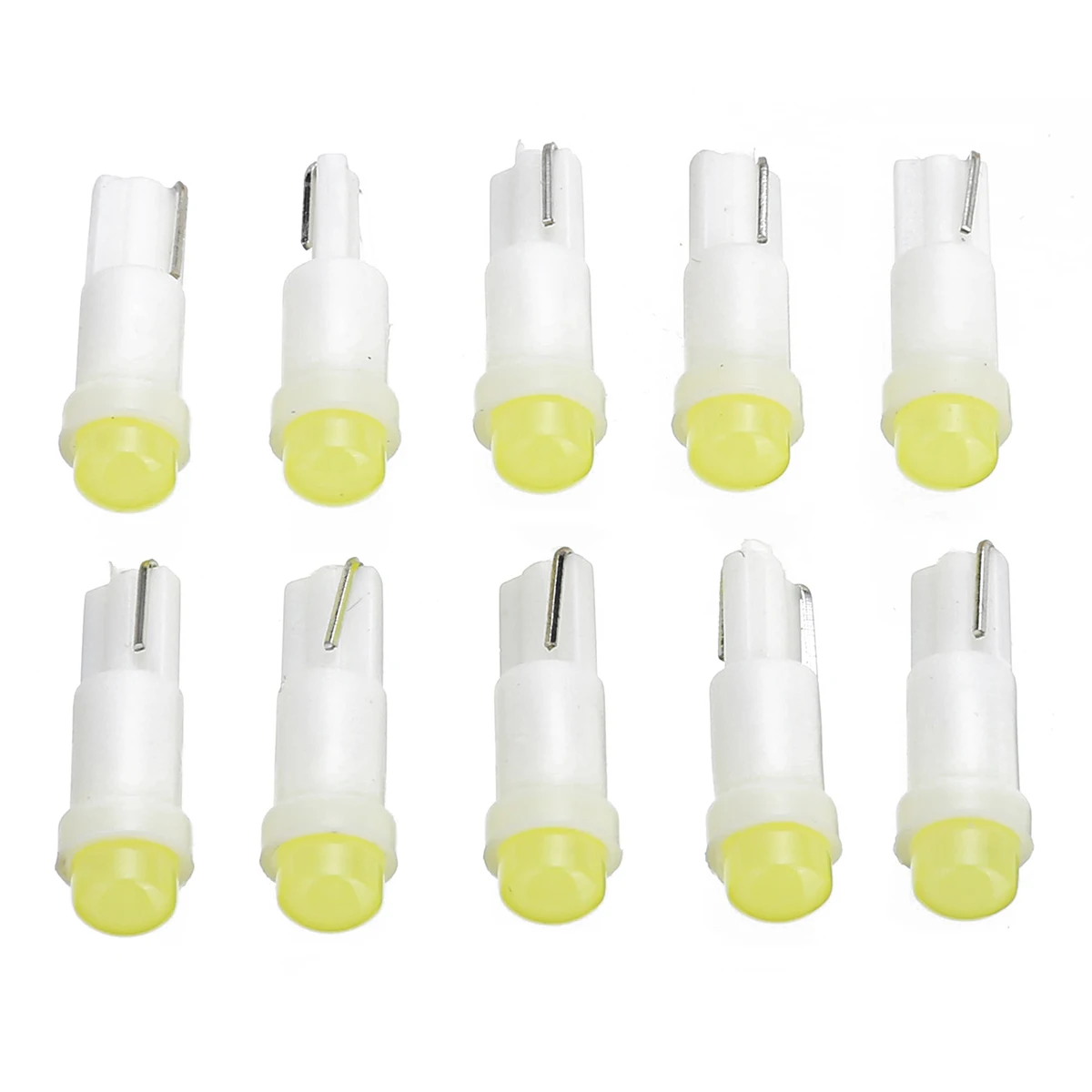 

Mayitr 10Pcs White T5 COB 1LED 1SMD Car Dashboard Cluster Gauge Lamp Instrument Light Bulb High Quality