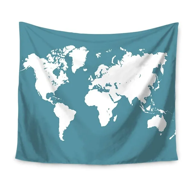 Abstract world map tapestry wall hanging sandy beach picnic throw rug blanket camping tent travel sleeping pad free delivery | Дом и сад