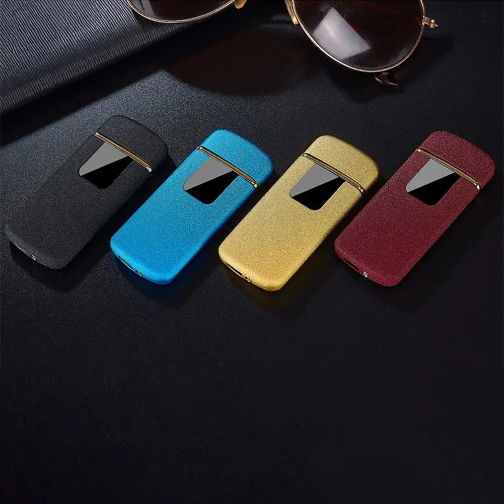 Новинка USB зарядка Зажигалка Тонкий сенсорный экран электронные зажигалки для