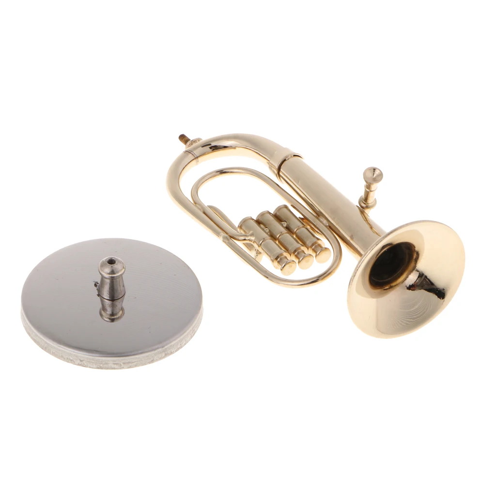 Tooyful Exquisite Copper Baritone Miniature Figurine Mini Musical Instrument Model House Office Studio Decoration | Спорт и