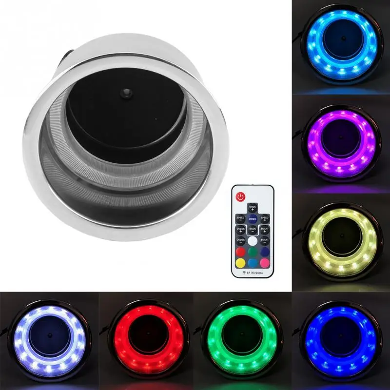 Разноцветный светодиодный RGB подстаканник для напитков из нержавеющей стали с
