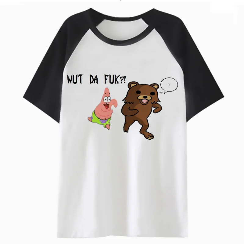 Футболка pedobear в стиле Харадзюку Мужская Уличная одежда смешная женская футболка