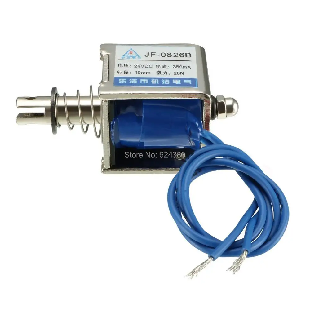 JF 0826B DC 12V 2A DC24V DC6V 4 2 W 20N 10mm Pull Тип линейного движения соленоид Электромагнит Push pull