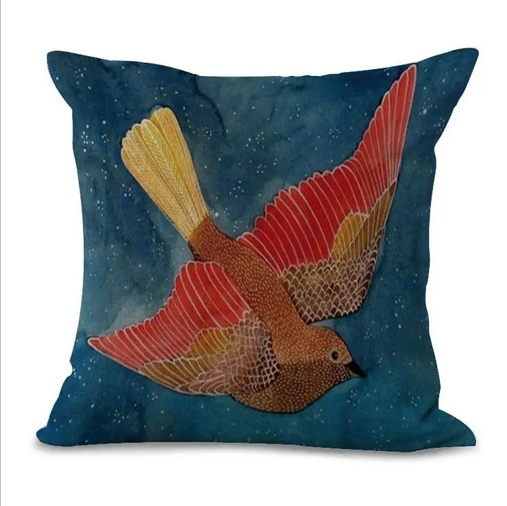 Льняная подушка в винтажном стиле с изображением прицела мягкий подарок для