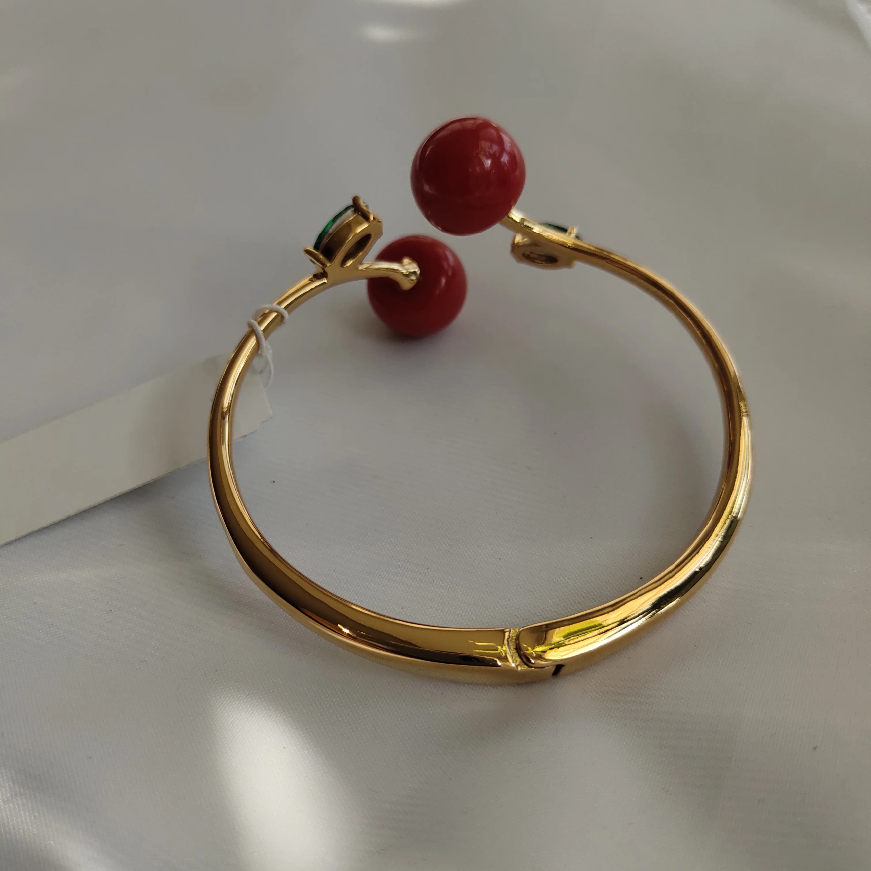 

Free shipping Rivet opening pearl all-match stone cherry bangle