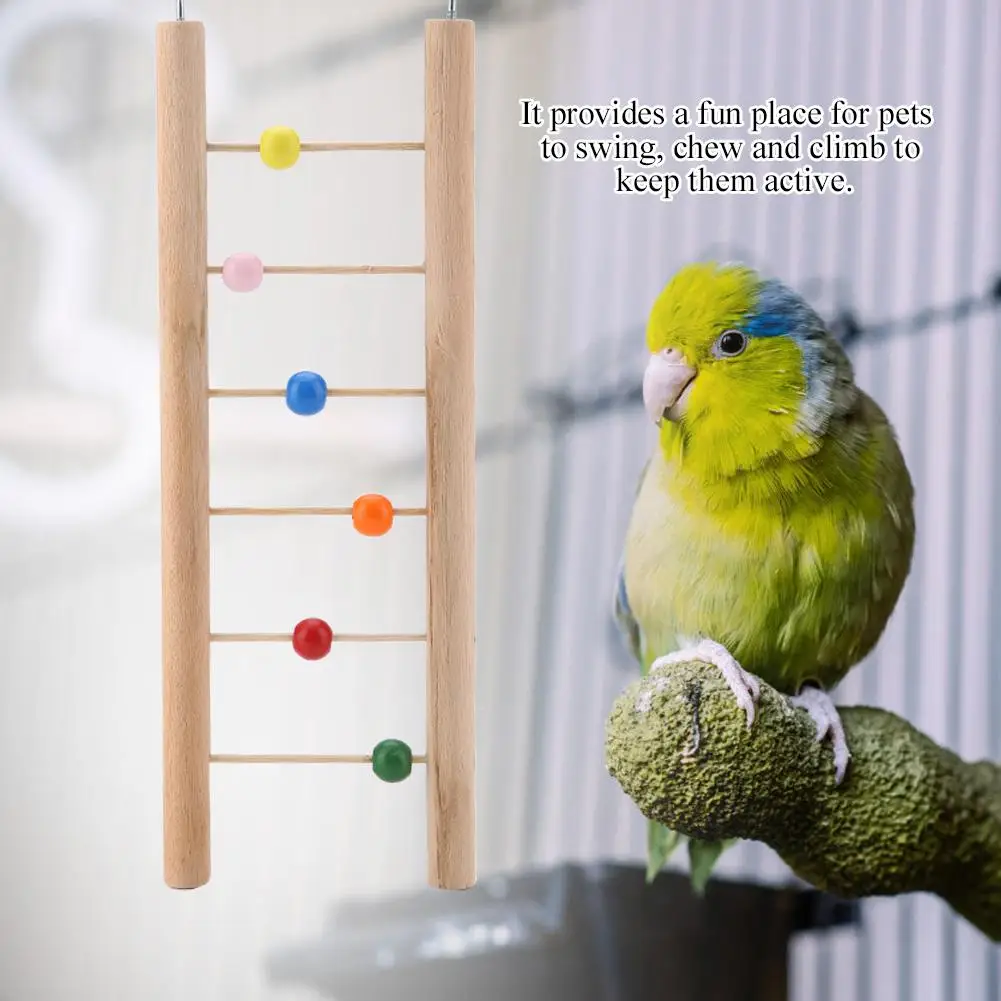 Wood Bird Ladder Climbing Toy Hanging Swing For Cage Pet Toys New | Дом и сад