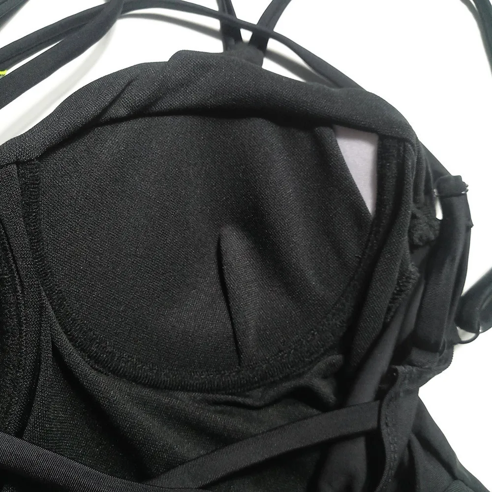 Корейский стиль цельный купальный костюм с открытой спиной для женщин и девочек