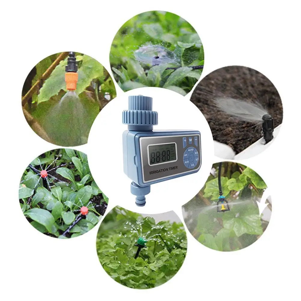 

Irrigation Controller Outlet Watering Device Family Garden Irrigation Timer with LED Light