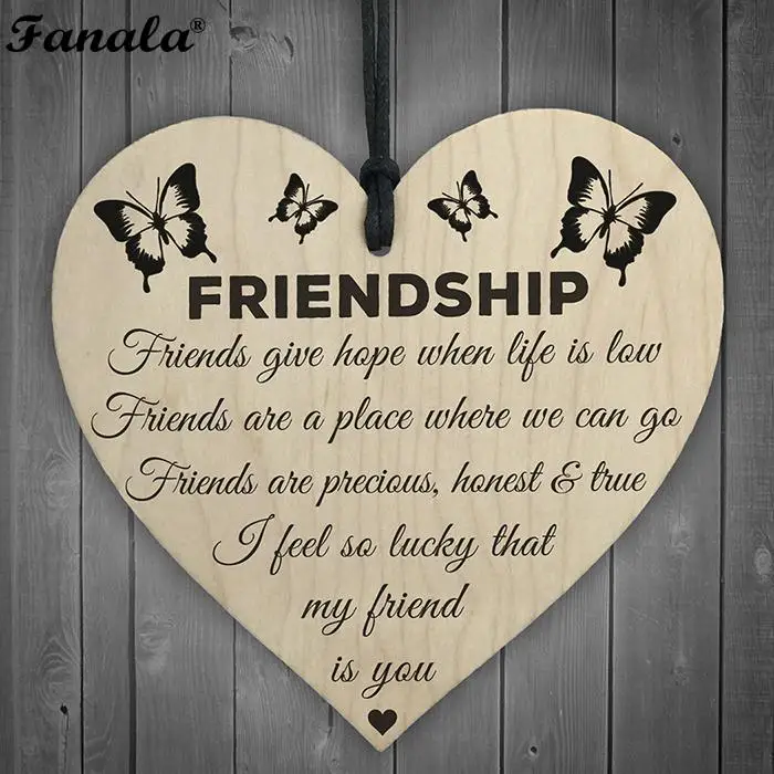 1 шт. любовь сердце форма деревянный подвесной Декор рождественские бирки Знак